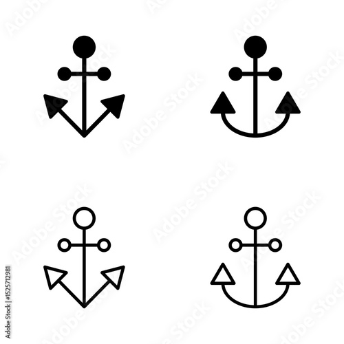 Anchor icon vector. Anchor sign and symbol. Anchor marine icon.