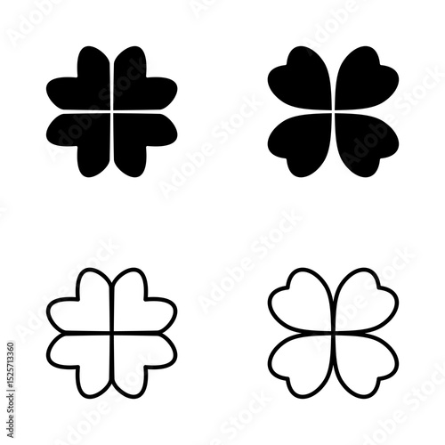 Clover icon vector. clover sign and symbol. four leaf clover icon.