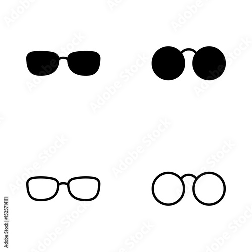 Glasses icon vector. Glasses sign and symbol