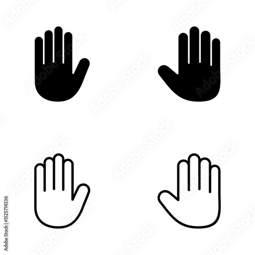 Hand icon vector. hand sign and symbol. palm