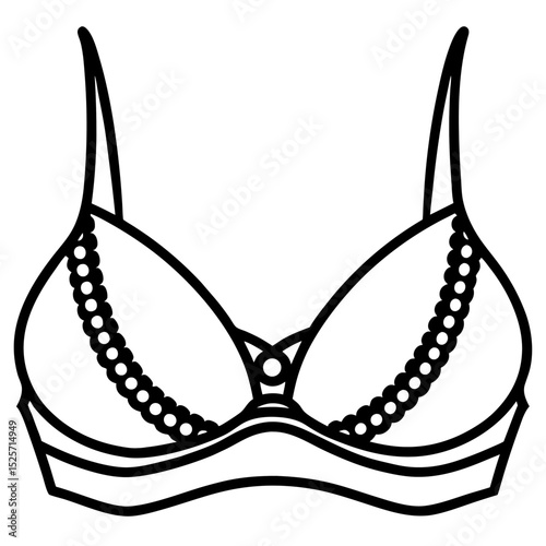 Simple Indian Bra Vector on White Background