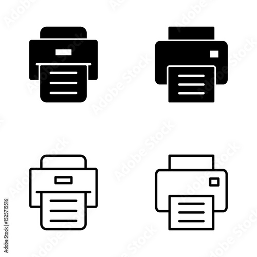 Print icon vector. printer sign and symbol