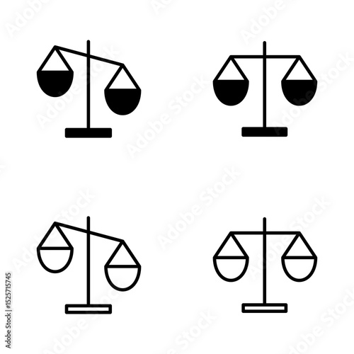 Scales icon vector. Law scale icon. Justice sign and symbol