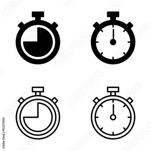 Stopwatch icon vector. Timer sign and symbol. Countdown icon. Period of time