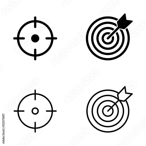 Target icon vector. goal icon vector. target marketing sign and symbol
