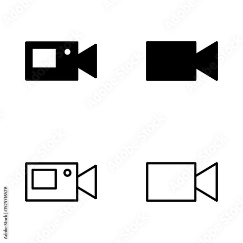 Video icon vector. video camera sign and symbol. movie sign. cinema