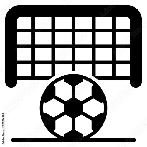 Penalty kick solid icon