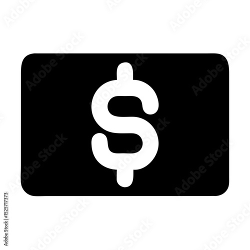 Symbol of Currency Displayed With Bold Dollar Sign on a Black Background