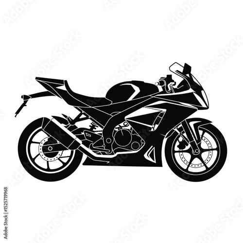 Silhouette of a Sport Motorcycle