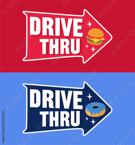 drive thru sign at restaurant