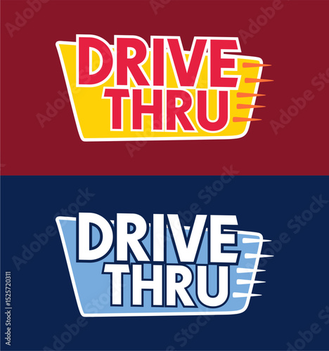 drive thru sign at restaurant