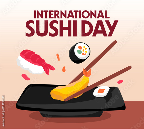 a delicious sushi to welcome international sushi day
