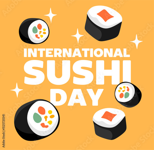 a delicious sushi to welcome international sushi day