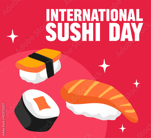 a delicious sushi to welcome international sushi day