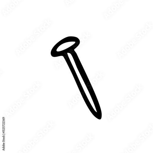 くぎ　線画　手書き