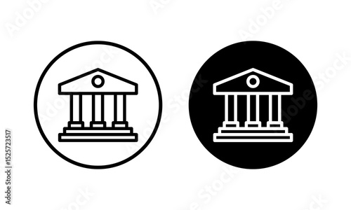 Bank icon vector illustration. Bank sign and symbol, museum, university