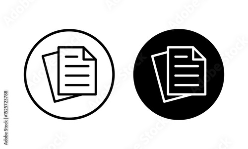 Document icon vector illustration. Paper sign and symbol. File Icon