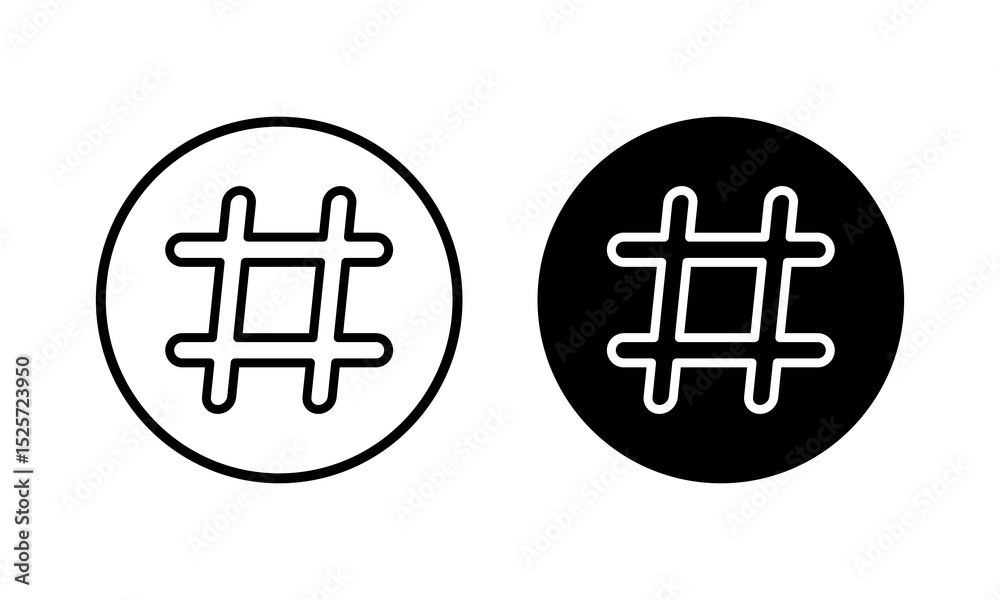Fototapeta premium Hashtag icon vector illustration. hashtag sign and symbol
