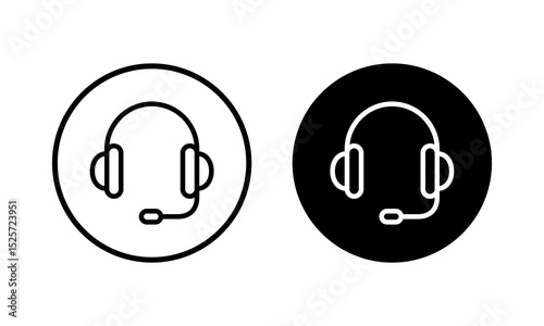 Headphone icon vector illustration. Headphone sign and symbol