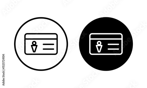 License icon vector illustration. ID card icon. driver license, staff identification card