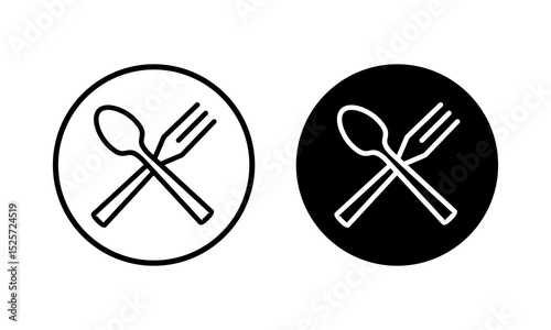 spoon and fork icon vector illustration. spoon, fork and knife icon vector. restaurant sign and symbol