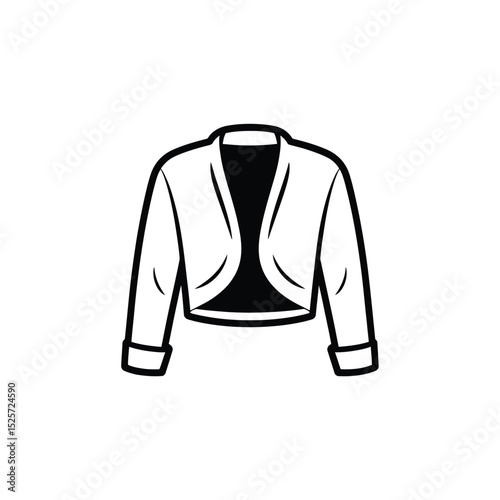 Stylish Womens Cropped Cardigan Illustration