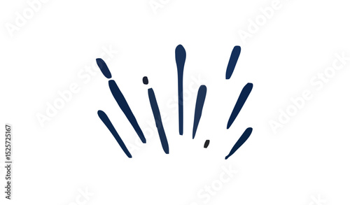 Firework Burst Line Art Vector Celebration Element