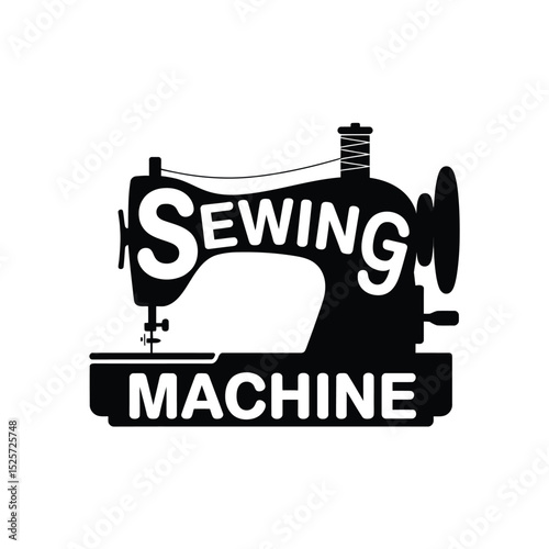 Vintage Sewing Machine Silhouette