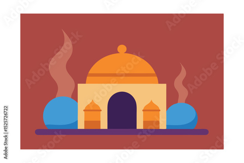 taj mahal vector icon
