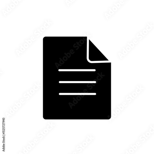 黒い書類のアイコン