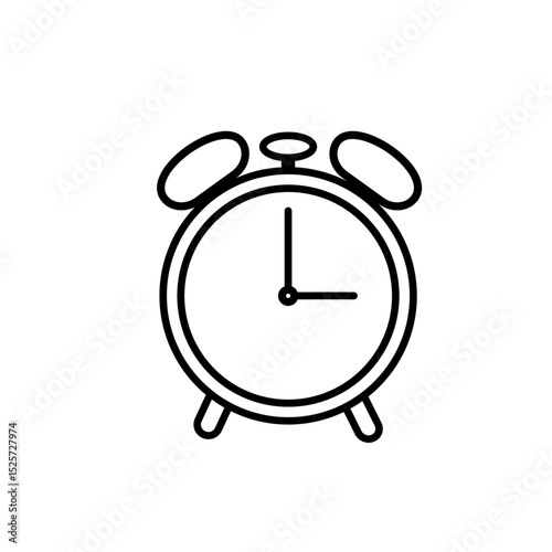シンプルな目覚まし時計のアイコン