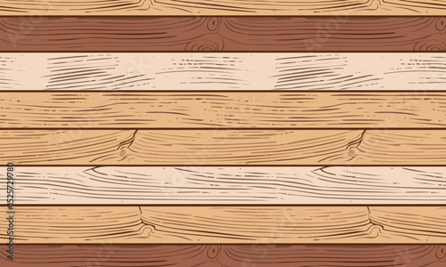 Rustic seamless pattern of mixed and distressed wood planks