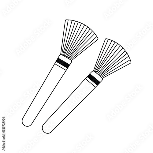 Pair of Japanese Makeup Brushes