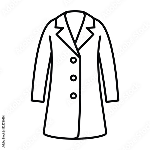 Elegant Women s Double Breasted Coat Outline