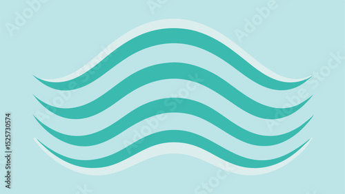 Abstract wave pattern in teal colors suitable for various creative design projects