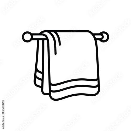 Towel Hanging on a Towel Rack