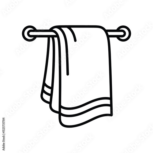 Towel Hanging on a Towel Rail