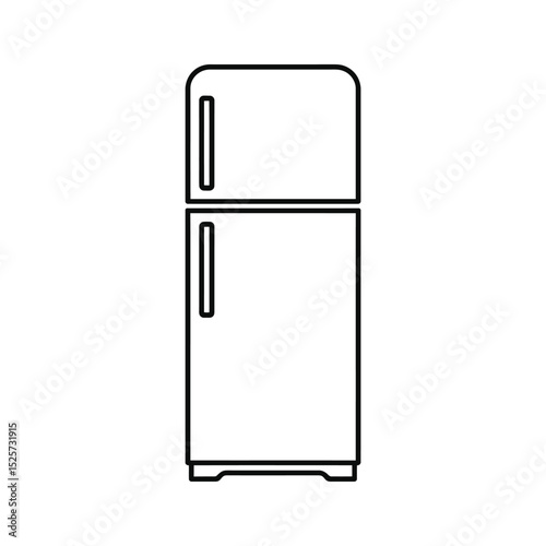 Outline Illustration of a Refrigerator