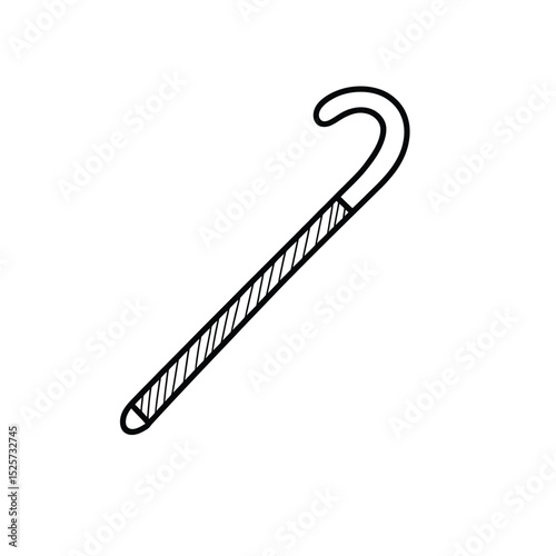 Simple Hand Drawn Walking Cane
