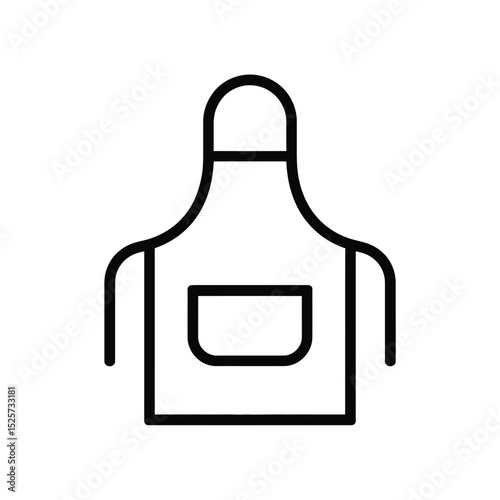 Simple Line Art Kitchen Apron