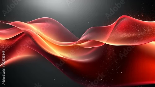 Abstract fire wave background with flowing light effect motion and glowing particles