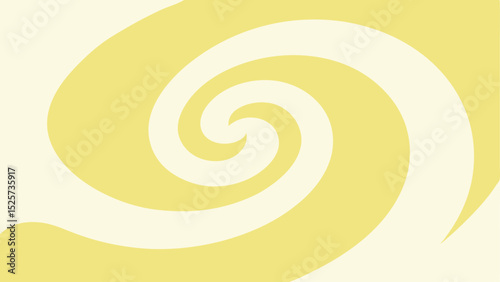 Abstract yellow spiral design featuring transparent background for versatile creative projects