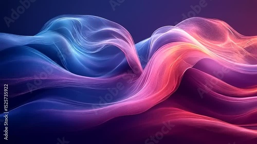 Abstract flowing gradient waves of blue and pink colors, dynamic backgrounds for modern design