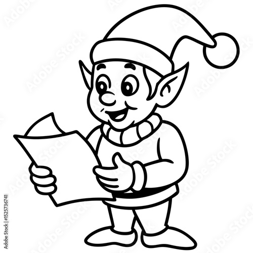 Elf Checking Naughty List 