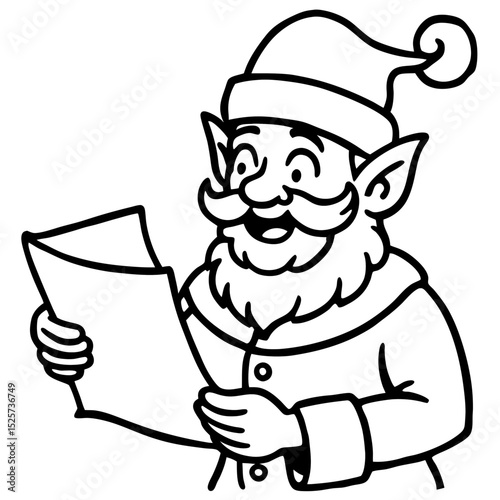 Elf Checking Naughty List 