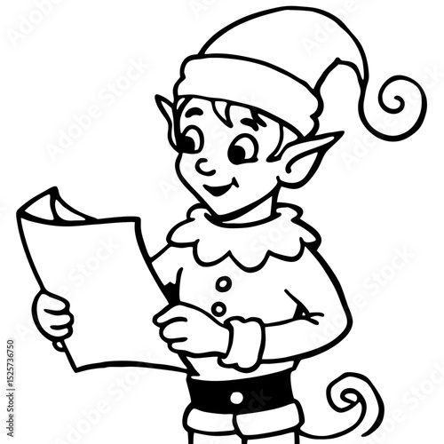 Elf Checking Naughty List 