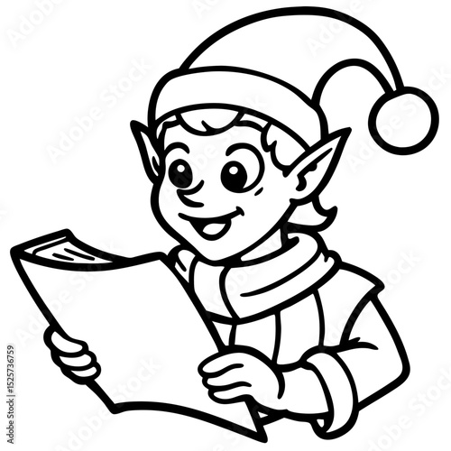 Elf Checking Naughty List 