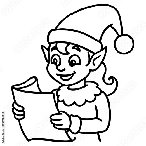 Elf Checking Naughty List 