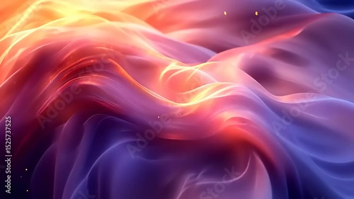Abstract Fluid Art: Dynamic waves with swirling colors, soft light and vibrant ethereal beauty