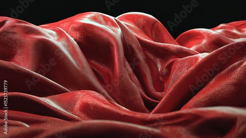 red silk background. Abstract flowing red curves and dynamic motion. A luxurious texture perfect for design, fashion, and artistic backgrounds